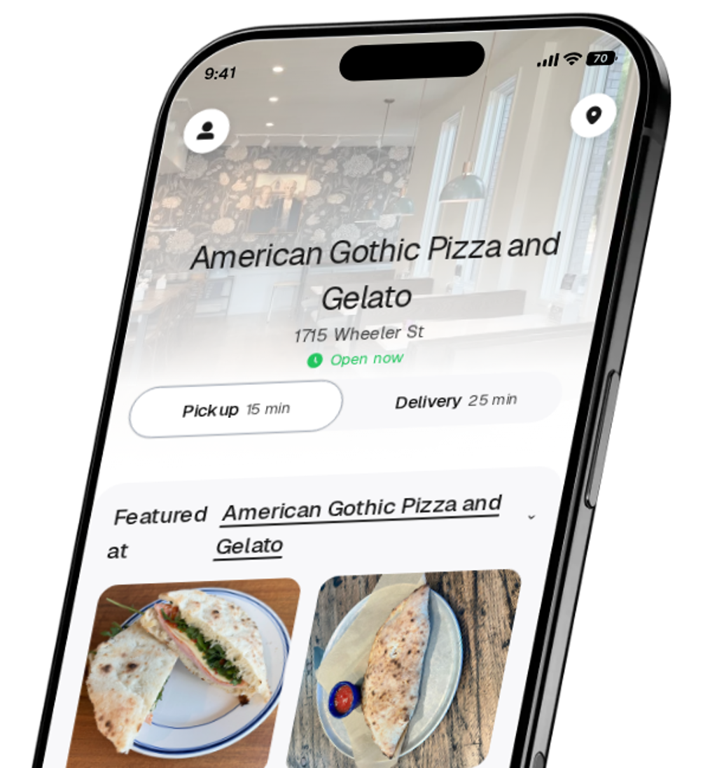 American Gothic Pizza and Gelato app preview