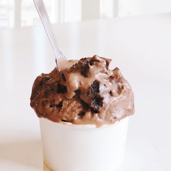 Chocolate brownie gelato